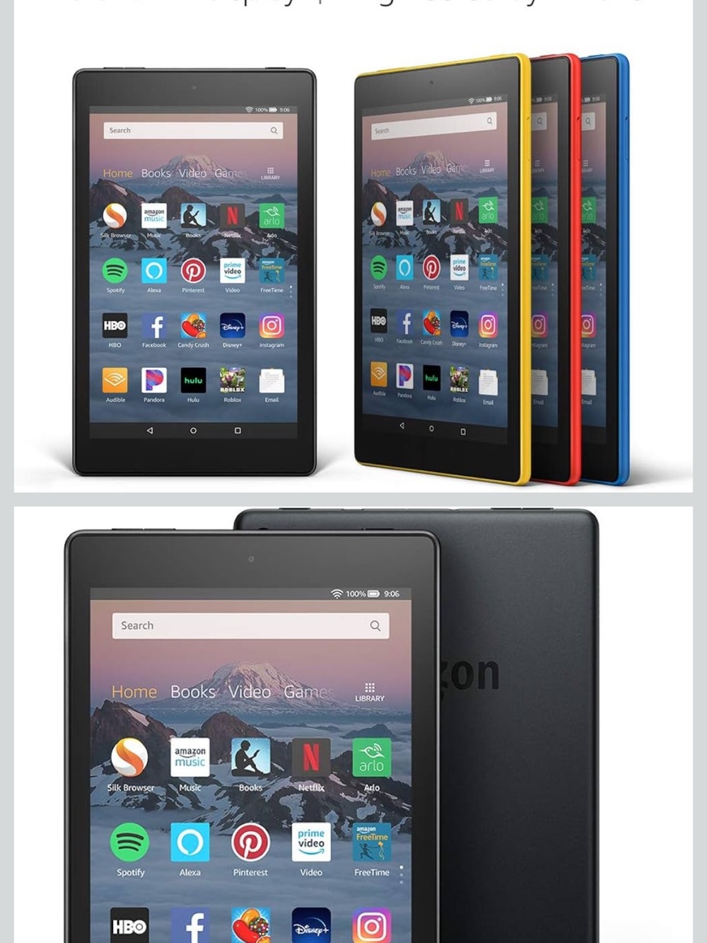 Amazon Fire HD 8 16 GB Tablet - Black (come with case)